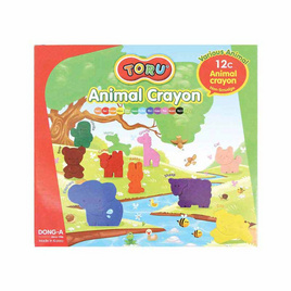 DONG-A สีเทียนรูปสัตว์ 12 สี TORU Animal Crayon - DONG-A, DONG-A