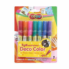 DONG-A ปากกาเดคอร์ 7 สี TORU Deco Color - DONG-A, เครื่องเขียน/เครื่องใช้สำนักงาน