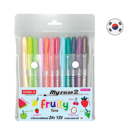 DONG-A ปากกาสี my Color 2 Fruity Tone 12 สี MC2-AS12 - DONG-A, เครื่องเขียน/เครื่องใช้สำนักงาน
