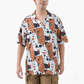 DOSH MENS HAWAII COLLECTION WE BARE BEARS เสื้อเชิ้ตฮาวาย รุ่น DBBMS5003 - DOSH, แฟชั่นผู้ชาย