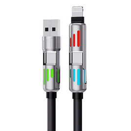 D-Power 4in1 Cable รุ่น CB-201 Black - D-Power, สินค้าใหม่ไอทีแกดเจ็ท