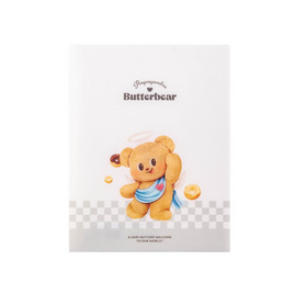 Deli แฟ้มเก็บเอกสาร 2 ด้าน 4 ช่อง ลาย Butterbear สีเทา - Deli, แฟ้ม/แฟ้มกระเป๋า/กระเป๋าใส่เอกสาร