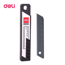 Deli 78000 ใบมีดคัดเตอร์คาร์บอน (บรรจุ10ใบ) - Deli, อุปกรณ์การเย็บ/ตัด/เจาะกระดาษ