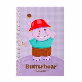 Deli สมุดโน้ตสันห่วง ขนาด A6 Butterbear (สีม่วง) - Deli, กระดาษ/แฟ้ม/อุปกรณ์จัดเก็บเอกสาร