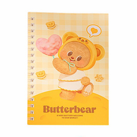 Deli สมุดโน้ตสันห่วง ขนาด A6 Butterbear (สีเหลือง) - Deli, กระดาษ/แฟ้ม/อุปกรณ์จัดเก็บเอกสาร