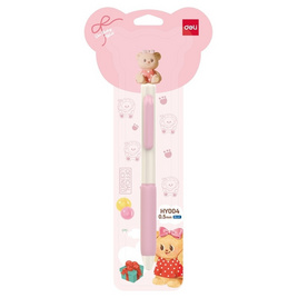 Deli ปากกาเจลหัวซิลิโคน Butterbear 0.5 มม. (ด้ามสีชมพู) - Deli, เครื่องเขียน/เครื่องใช้สำนักงาน