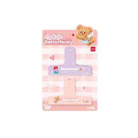 Deli คลิปหนีบกระดาษ มีแม่เหล็ก ลาย Butterbear โทนสีชมพู (แพ็ก 2 ชิ้น) - Deli, Deli