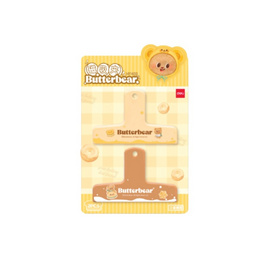 Deli คลิปหนีบกระดาษ มีแม่เหล็ก ลาย Butterbear โทนสีน้ำตาล (แพ็ก 2 ชิ้น) - Deli, Deli