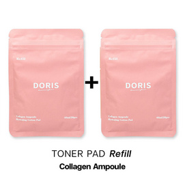 Doris โทนเนอร์แพด Collagen Ampoule Hydrating Cotton Pad Refill 40มล. (20 แผ่น) (แพ็ก 2 ชิ้น) - Doris, 7Online