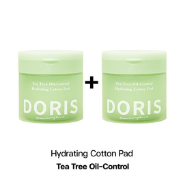Doris โทนเนอร์แพด Tea Tree Oil-Control Hydrating Cotton Pad 140 มล.(80 แผ่น) (แพ็ก 2 ชิ้น) - Doris, 7Online