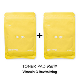Doris โทนเนอร์แพด Vitamin C Revitalizng Hydrating Cotton Pad Refill 40มล. (20 แผ่น) (แพ็ก 2 ชิ้น) - Doris, 7Online
