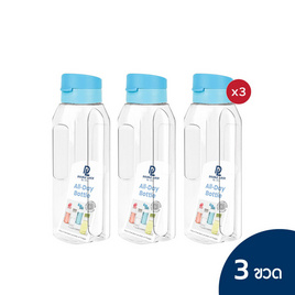 Double Lock ขวดน้ำ (1200 ml.) No.3140 (3ขวด) สีฟ้า - Double Lock, สินค้าใหม่