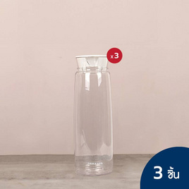 Double Lock เหยือกน้ำทรงรี (1200 ml.) No.8117 (3ชิ้น) สีขาว - Double Lock, สินค้าใหม่