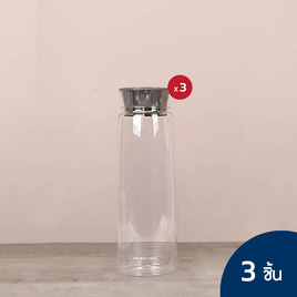 Double Lock เหยือกน้ำทรงรี (1200 ml.) No.8117 (3ชิ้น) สีเทาแคนดี้ - Double Lock, ภาชนะบรรจุ และจัดเก็บอาหาร