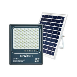 ENRICH สปอร์ตไลท์โซล่าเซลล์ LED 100W รุ่น GUNDAM แสงขาว - ENRICH, โคมไฟและหลอดไฟ