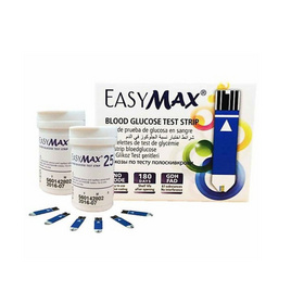 Easymax แผ่นตรวจน้ำตาลในเลือด จำนวน 50 ชิ้น (EasyMax Blood Glucose Test Strip) - Easymax, เครื่องตรวจ / แถบตรวจน้ำตาลในเลือด