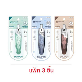 Elephant ตราช้าง เทปลบคำผิด 6 ม. รุ่น BUMPER คละสี (แพ็ก 3 ชิ้น) - ตราช้าง, อุปกรณ์ลบคำผิด