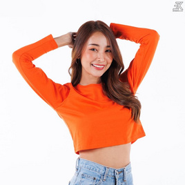 Expo ครอปแขนยาวคอกลม Regular - Expo, แฟชั่น