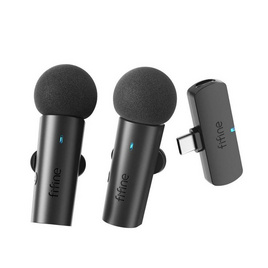 FIFINE ไมโครโฟนคู่ไร้สายแบบติดปกเสื้อ USB-C M8 - FIFINE, อุปกรณ์คอมพิวเตอร์