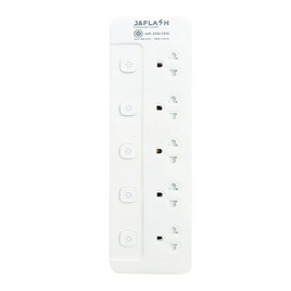 FLASH ปลั๊กไฟ 5ช่อง5สวิทซ์/3ม รุ่น JF-755 - J&FLASH, รางปลั๊กไฟ