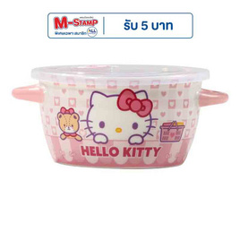 FOFO ชาม 2 หู พร้อมฝาปิด Hello kitty 6 นิ้ว - #N/A, อุปกรณ์บนโต๊ะอาหาร