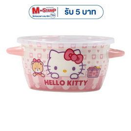 FOFO ชาม 2 หู พร้อมฝาปิด Hello kitty 6 นิ้ว - FOFO, อุปกรณ์บนโต๊ะอาหาร