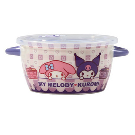 FOFO ชาม 2 หู พร้อมฝาปิด My Melody&Kuromi ขนาด 6 นิ้ว - #N/A, อุปกรณ์บนโต๊ะอาหาร