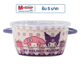 FOFO ชาม 2 หู พร้อมฝาปิด My Melody&Kuromi ขนาด 6 นิ้ว - #N/A, สินค้าใหม่บ้านและสวน