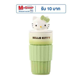 FOFO แก้วโรมัน Hello kitty 3D รุ่นมัทฉะ พร้อมฝา ขนาด 500 มล. - FOFO, สินค้าใหม่