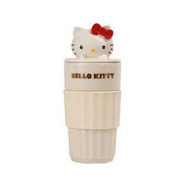 FOFO แก้วโรมัน Hello kitty พร้อมฝาและหูจับกันลื่น ขนาด 500 มล. - #N/A, อุปกรณ์บนโต๊ะอาหาร