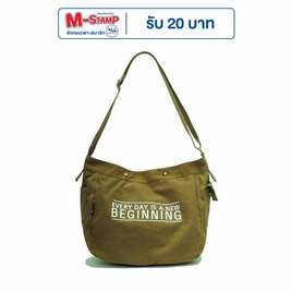 FOXES กระเป๋าสะพายข้าง กระเป๋าผ้า รุ่น B3311 สีน้ำตาล - Foxes, กระเป๋าและกระเป๋าเดินทาง
