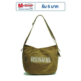 FOXES กระเป๋าสะพายข้าง กระเป๋าผ้า รุ่น B3311 สีน้ำตาล - Foxes, กระเป๋าและกระเป๋าเดินทาง