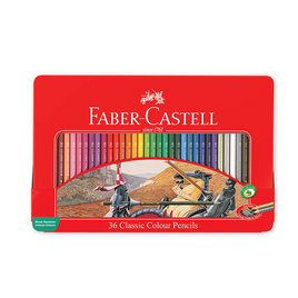 Faber-Castell ดินสอสีไม้อัศวิน กล่องเหล็ก 36 สี - Faber-Castell, สินค้าขายดี