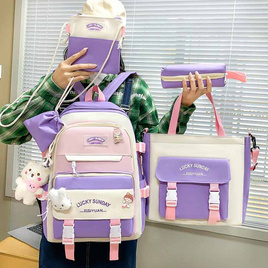 Fancybag กระเป๋า SCH028-Heart Bear-PU Purple - Fancybag, ไอเทมแฟชั่น แพ็กสุดคุ้ม