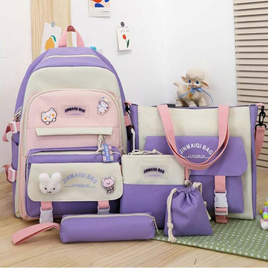 Fancybag กระเป๋า SCH028-Heart Bear-PU Purple - Fancybag, กระเป๋าและกระเป๋าเดินทาง