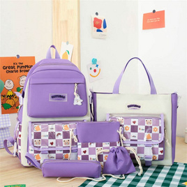 Fancybag กระเป๋า SCH028-Heart Bear-PU Purple - Fancybag, กระเป๋าและกระเป๋าเดินทาง