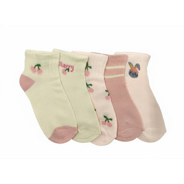 Fashion sock ถุงเท้าลายเชอรี่ (5ลาย/10คู่) - Fashion sock, Socks