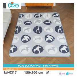 Fico แผ่นรองคลาน PE DUAL B&W ANIMALS - Fico