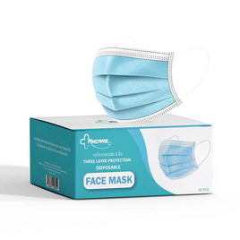 Fincare FACE MASK หน้ากากป้องกันฝุ่น 3ชั้น สำหรับผู้ใหญ่ สีฟ้า (รองรับ PM2.5) - Fincare, Healthcare เพื่อสุขภาพของคนที่คุณรัก