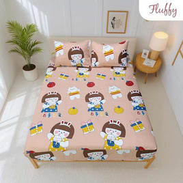 Fluffy ชุดผ้าปู รวมนวม ลาย Boba Girl - Fluffy