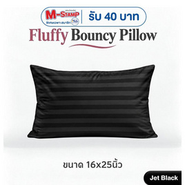 Fluffy หมอนเดี่ยว รุ่น Bouncy สีดำ 16x25 นิ้ว - Fluffy, Blacklist Sent by Sup
