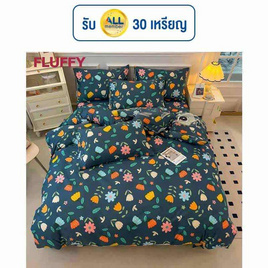 Fluffy ชุดผ้าปูที่นอน+รวมผ้านวม คอลเลคชั่น Dreamy ลาย Green Garden - Fluffy, ห้องนอนและเครื่องนอน