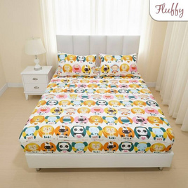 Fluffy ชุดผ้าปูไม่รวมนวม ลาย Mini Zoo - Fluffy, ชุดผ้าปูที่นอนพร้อมผ้านวม