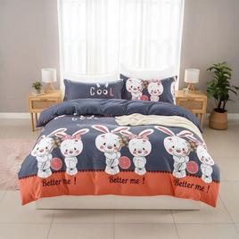 Fluffy ชุดผ้าปู+นวม ลาย Pink Rabbit - Fluffy, ห้องนอนและเครื่องนอน