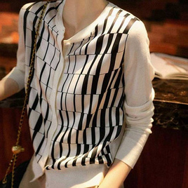 Forever25 เสื้อไหมพรมลายตารางแขนยาว - Forever25, สินค้าใหม่แฟชั่น