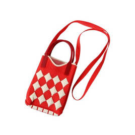 Forever25 C02 กระเป๋าทรงเหลี่ยมลายตารางหมากรุกสีแดง - Forever25, Bags