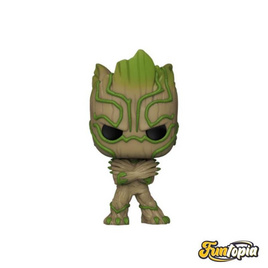 Funko POP (81668) : Groot as Black Panther (1398)(Exclusive) POP! Marvel: We Are Groot - Toytopia, โมเดลและของสะสมและงานอดิเรก