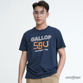 GALLOP เสื้อยืดผ้าคอตตอนพิมพ์ลาย Graphic Tee รุ่น GT9124 - GALLOP1959, เสื้อยืด