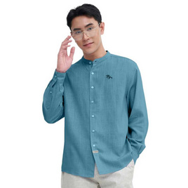 GALLOP Men's Wear เสื้อคอจีนแขนยาว ผ้าลินิน (Linen Long Sleeve Mandarin Collar Shirt) รุ่น GW9034 - GALLOP1959, แฟชั่นผู้ชาย