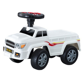 GMS TY0168 รถกะบะขาไถ+พวงมาลัยดนตรี สีขาว - GMS, หนังสือและเครื่องเขียน